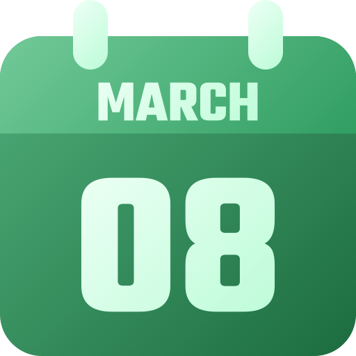 March 8 Generic gradient fill icon