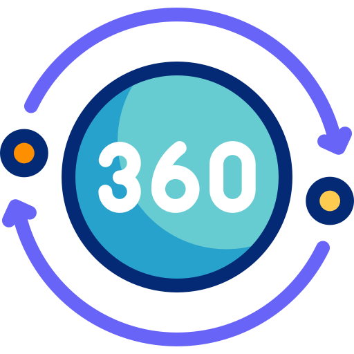 360-grad-feedback Basic Accent Lineal Color icon