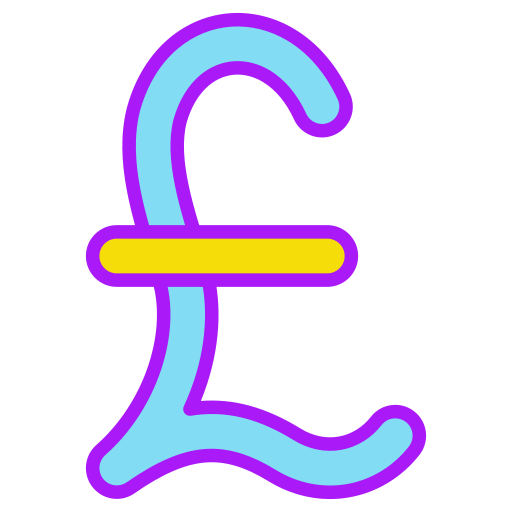 símbolo de libra Generic color lineal-color icono
