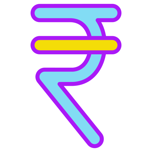 Символ рупии Generic color lineal-color иконка