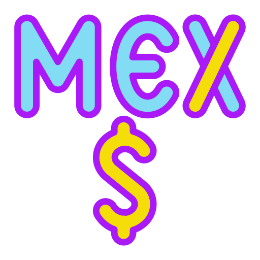 Мексиканское песо Generic color lineal-color иконка