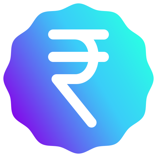 Символ рупии Generic gradient fill иконка