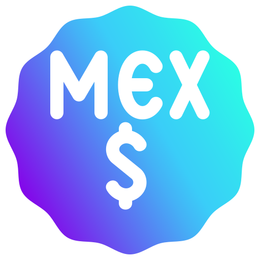 peso mexicain Generic gradient fill Icône