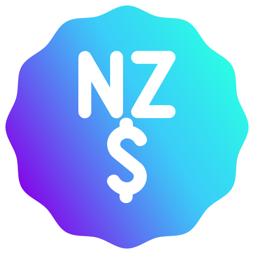 New zealand dollar Generic gradient fill icon