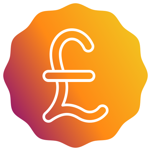 Pound symbol Generic gradient fill icon