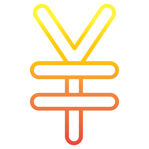 simbolo dello yen Generic gradient outline icona