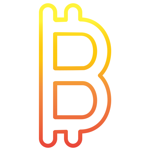 Bitcoin symbol Generic gradient outline icon