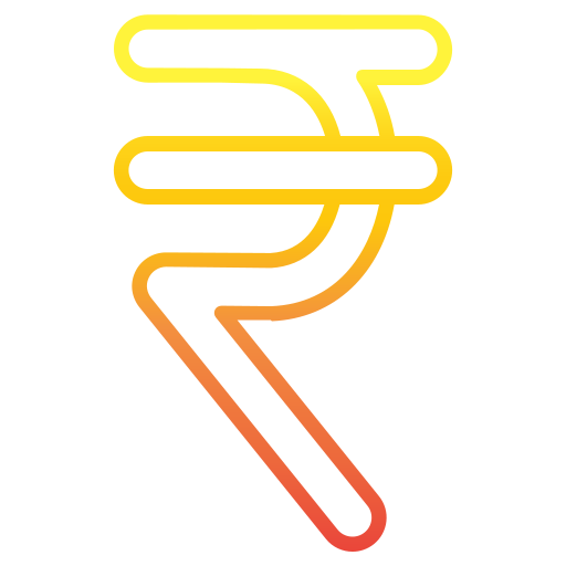 símbolo de la rupia Generic gradient outline icono
