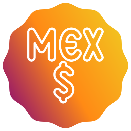 Мексиканское песо Generic gradient fill иконка