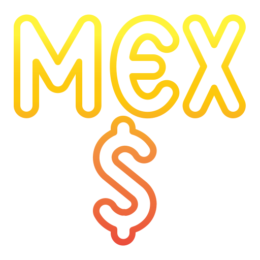 peso mexicano Generic gradient outline Ícone