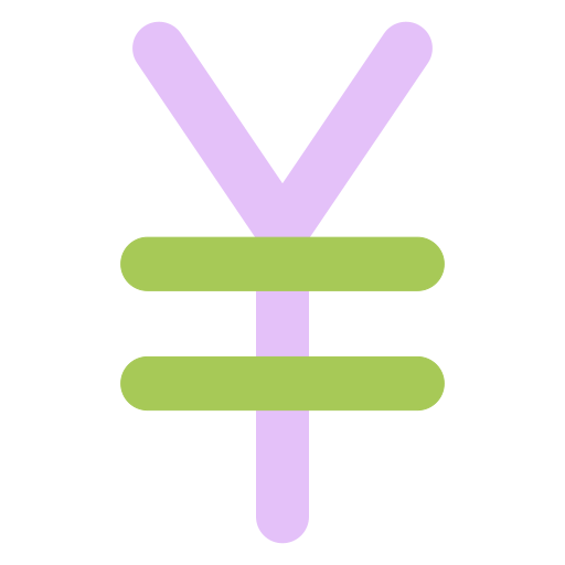 yen-symbool Generic color fill icoon