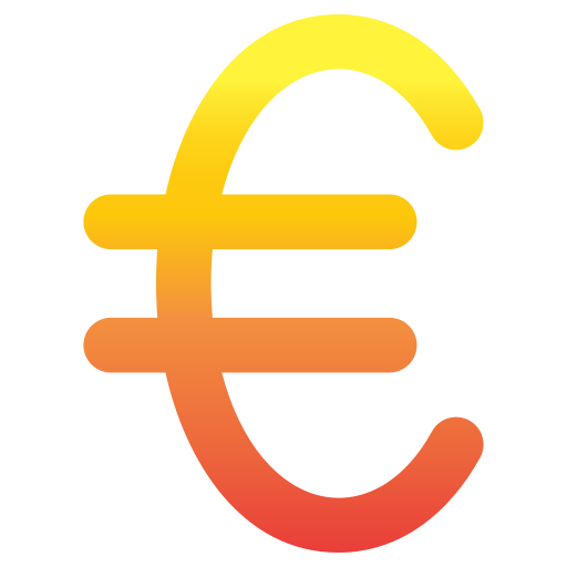 symbol euro Generic gradient fill ikona
