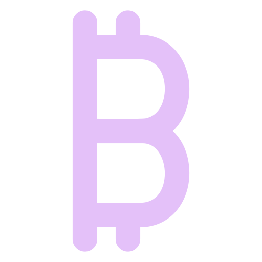 bitcoin-symbool Generic color fill icoon