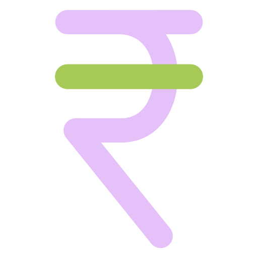 Символ рупии Generic color fill иконка
