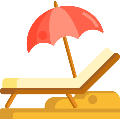 silla de playa Flaticons Flat icono