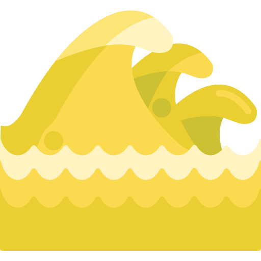 golven Flaticons Flat icoon