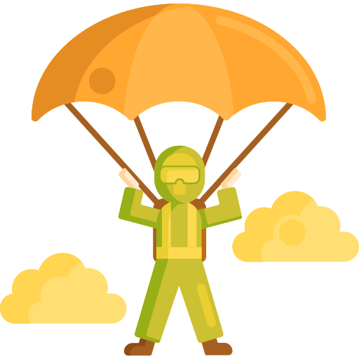 paracaídas Flaticons Flat icono
