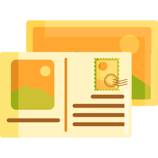 tarjeta postal Flaticons Flat icono