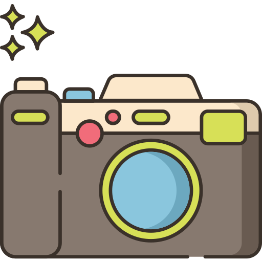 camera Flaticons Lineal Color icoon