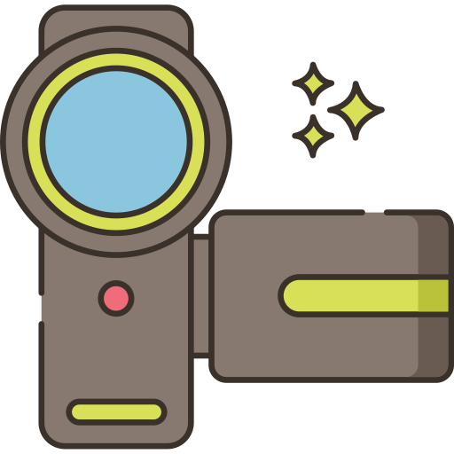 videocamera Flaticons Lineal Color icona