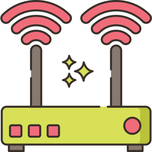 router wifi Flaticons Lineal Color icona