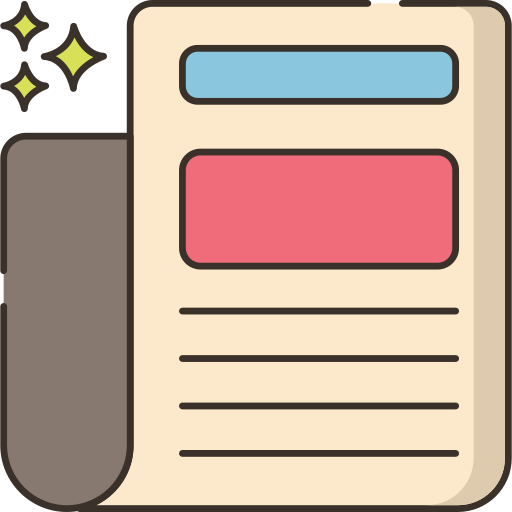 zeitung Flaticons Lineal Color icon