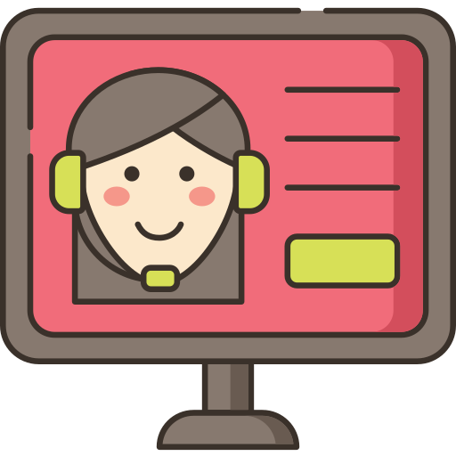 Online support Flaticons Lineal Color icon