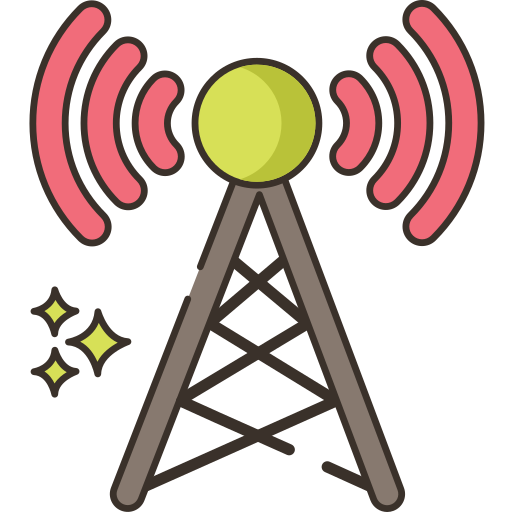 Antenna Flaticons Lineal Color icon