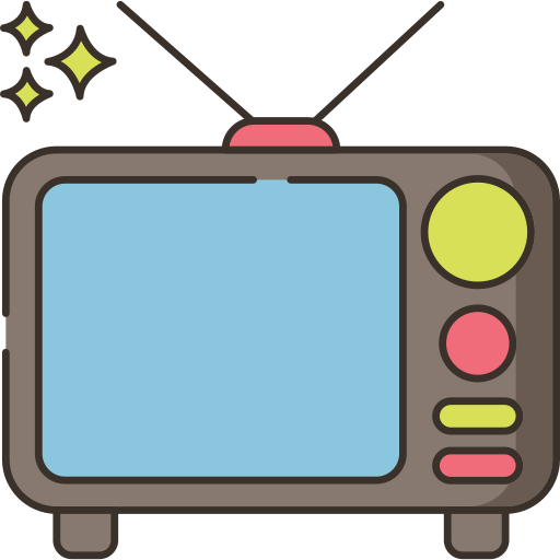 televisie Flaticons Lineal Color icoon