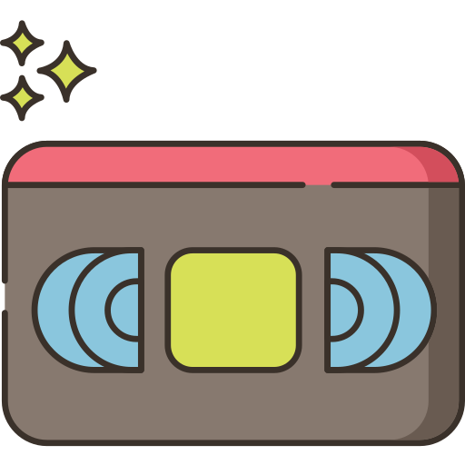 vhs Flaticons Lineal Color icon
