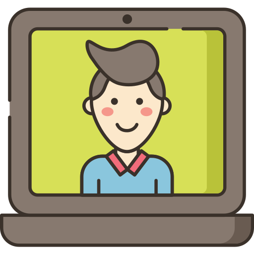 videochat Flaticons Lineal Color icona
