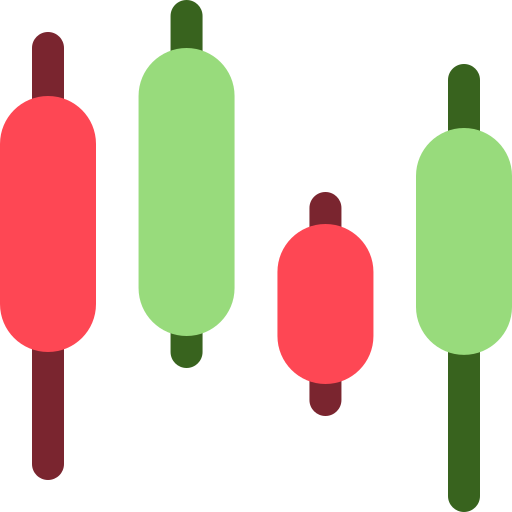 gráfico de velas Generic color fill Ícone