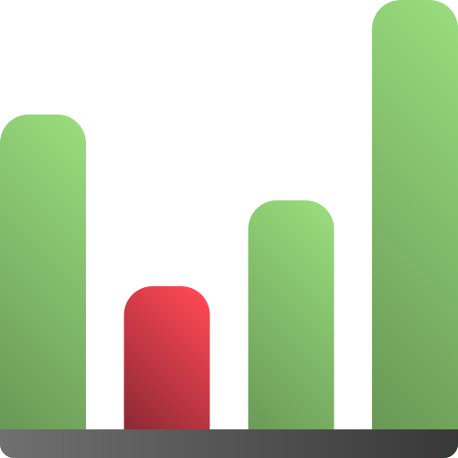 gráfico de negociação Generic gradient fill Ícone