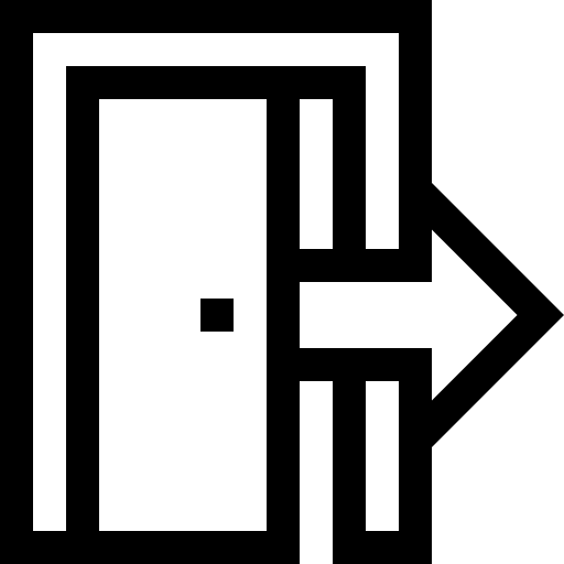 uitloggen Basic Straight Lineal icoon