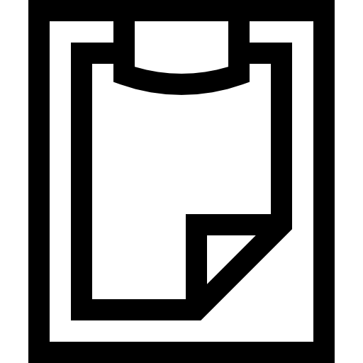 portapapeles Basic Straight Lineal icono