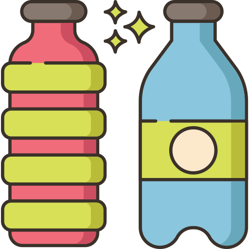 botella de agua Flaticons Lineal Color icono