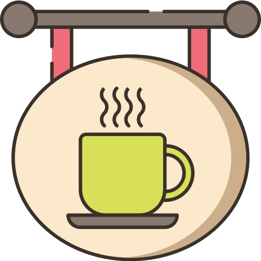 Coffee shop Flaticons Lineal Color icon