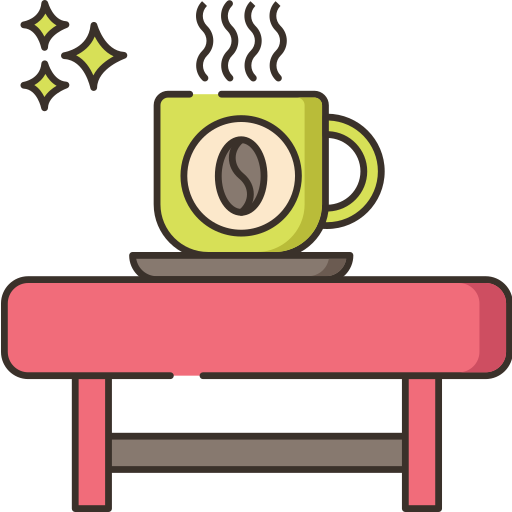 tavolino da caffè Flaticons Lineal Color icona