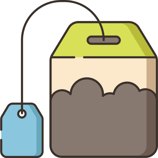 Tea bag Flaticons Lineal Color icon