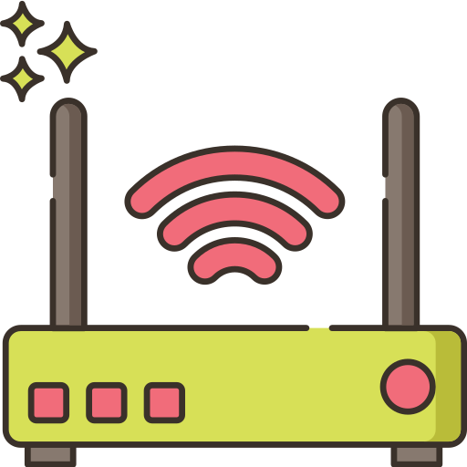 Wifi router Flaticons Lineal Color icon