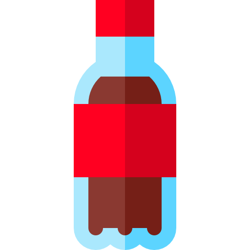 Soda bottle Basic Straight Flat icon