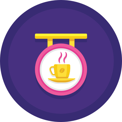 커피 샵 Flaticons Flat Circular icon