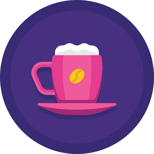 コーヒーマグカップ Flaticons Flat Circular icon