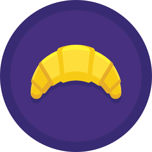 croissant Flaticons Flat Circular icon