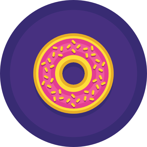 도넛 Flaticons Flat Circular icon