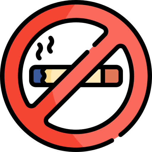 Курение запрещено Kawaii Lineal color иконка