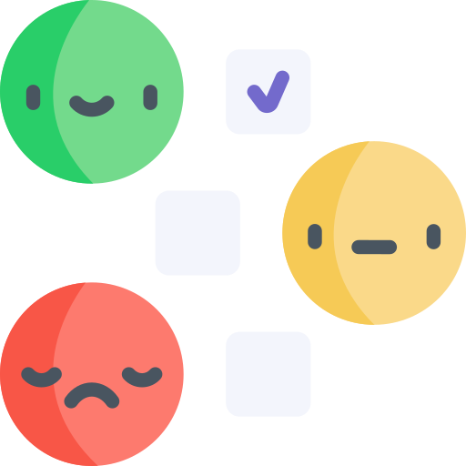 emoji opinii Kawaii Flat ikona
