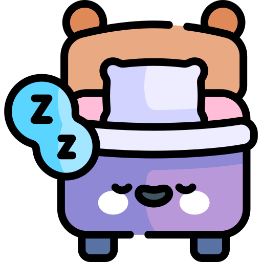 Bed Kawaii Lineal color icon