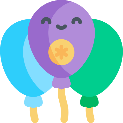 ballon Kawaii Flat icoon