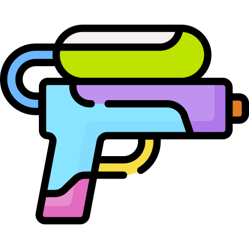 pistola de agua Special Lineal color icono